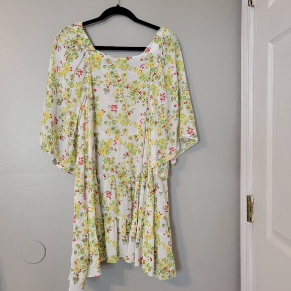 Cactus + Pearl Women's Bohemian Off The Shoulder Floral Tunic Shirt. Size L - Picture 3 of 8